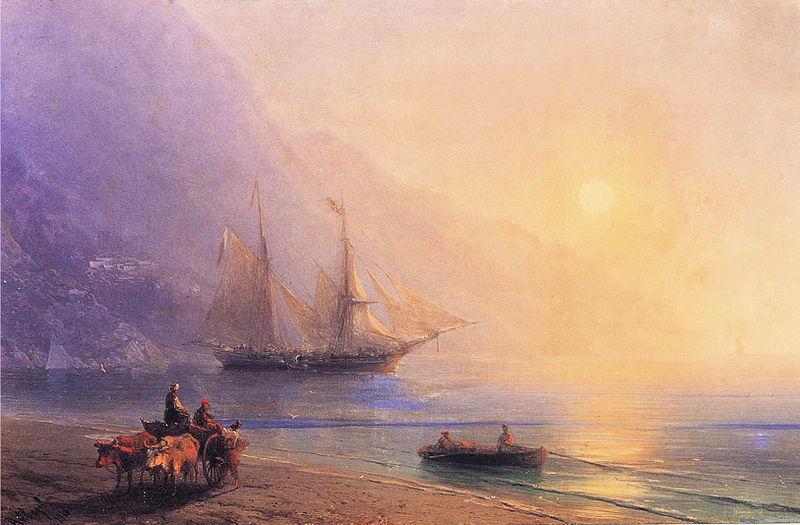 Ivan Aivazovsky Loading Provisions off the Crimean Coast oil painting image